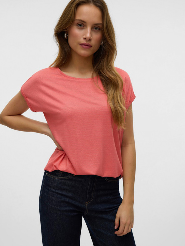 Vero Moda Korálové dámské tričko Vero Moda Lava