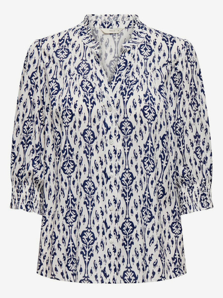 ONLY Bílo-modrá dámská vzorovaná halenka ONLY Raya