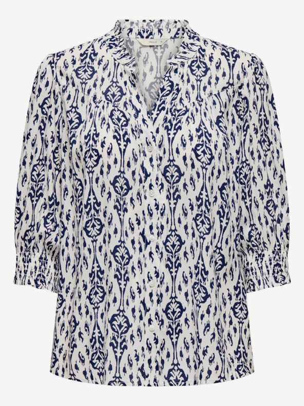 ONLY Bílo-modrá dámská vzorovaná halenka ONLY Raya