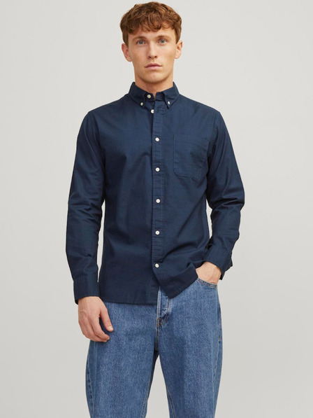 Jack & Jones Tmavě modrá pánská košile Jack & Jones Brook