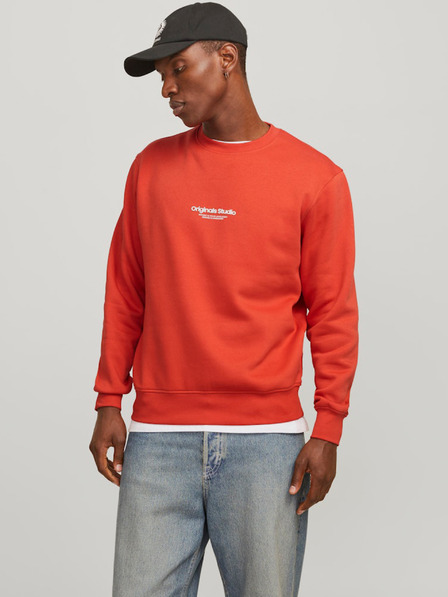 Jack & Jones Oranžová pánská mikina Jack & Jones Vesterbro