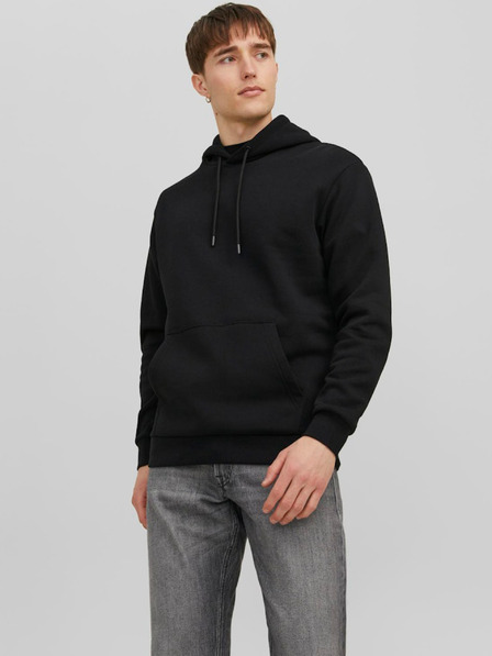 Jack & Jones Černá pánská mikina s kapucí Jack & Jones Bradley