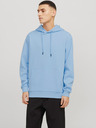 Jack & Jones Modrá pánská mikina s kapucí Jack & Jones Bradley