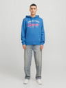Jack & Jones Modrá pánská mikina s kapucí Jack & Jones Logo