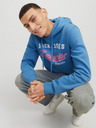 Jack & Jones Modrá pánská mikina s kapucí Jack & Jones Logo