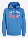 Jack & Jones Modrá pánská mikina s kapucí Jack & Jones Logo