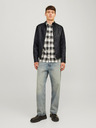 Jack & Jones Černá pánská koženková bunda Jack & Jones Dylan