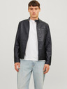 Jack & Jones Černá pánská koženková bunda Jack & Jones Dylan