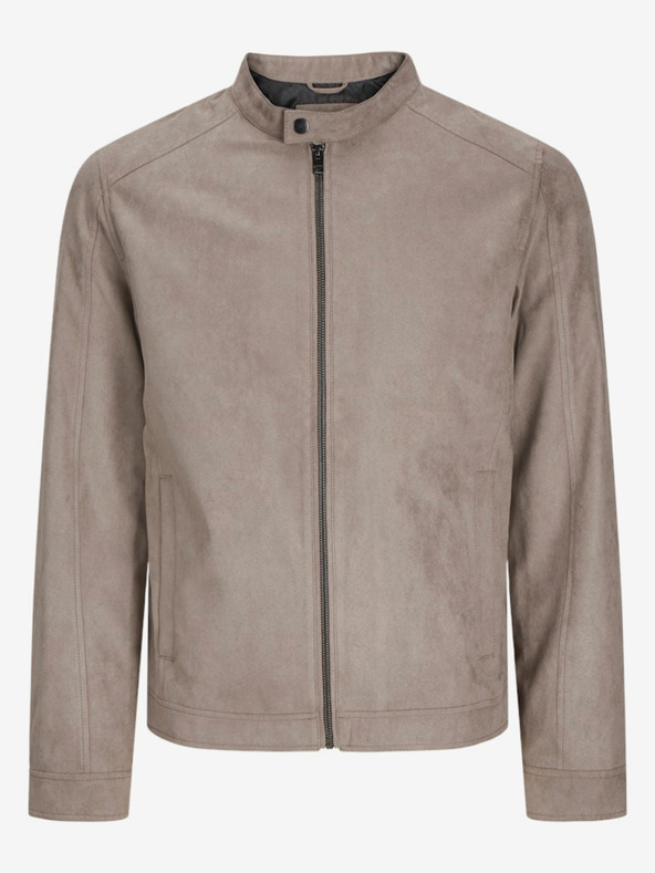 Jack & Jones Béžová pánská bunda v semišové úpravě Jack & Jones Dylan
