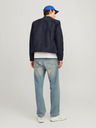 Jack & Jones Tmavě modrá pánská bunda v semišové úpravě Jack & Jones Dylan