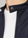Jack & Jones Tmavě modrá pánská bunda v semišové úpravě Jack & Jones Dylan