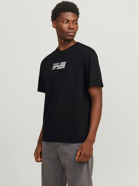 Jack & Jones Černé pánské tričko Jack & Jones Corp