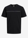Jack & Jones Černé pánské tričko Jack & Jones Fusion