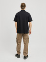 Jack & Jones Černé pánské polo tričko Jack & Jones Fusion