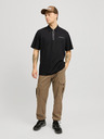 Jack & Jones Černé pánské polo tričko Jack & Jones Fusion