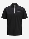 Jack & Jones Černé pánské polo tričko Jack & Jones Fusion