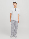 Jack & Jones Bílé pánské polo tričko Jack & Jones Fusion