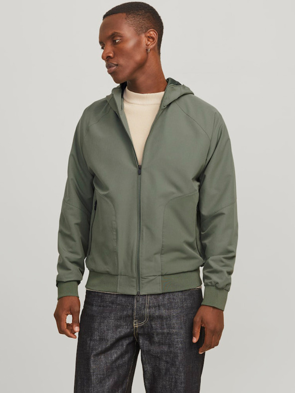 Jack & Jones Zelená pánská bunda Jack & Jones Perfect