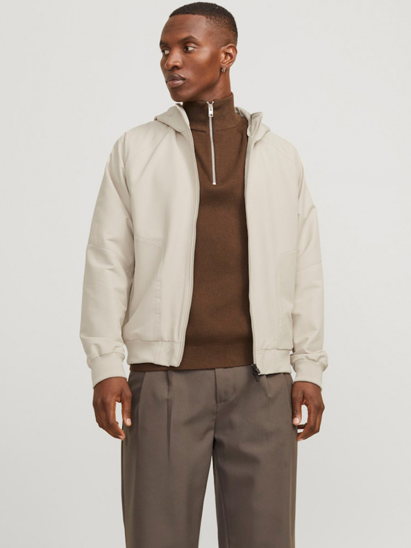 Jack & Jones Béžová pánská bunda Jack & Jones Perfect