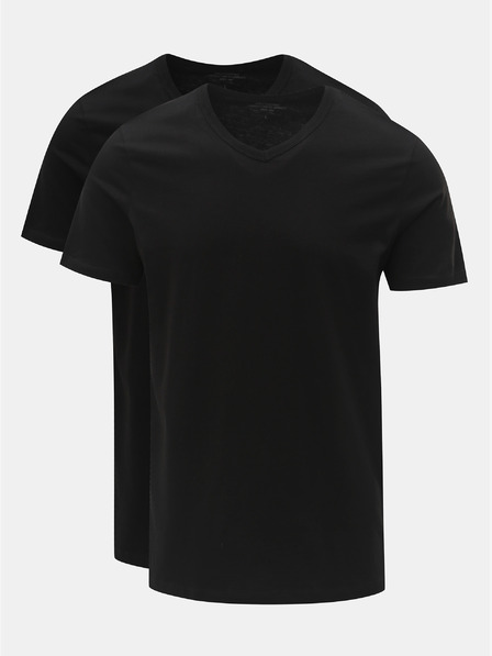 Jack & Jones Sada dvou černých basic triček s véčkovým výstřihem Jack & Jones