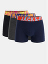 Jack & Jones Sada tří boxerek v černé, modré a šedé barvě Jack & Jones