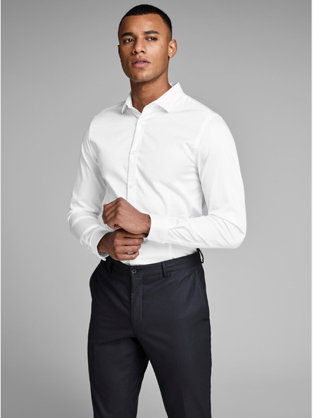 Jack & Jones Bílá slim fit košile Jack & Jones Parma