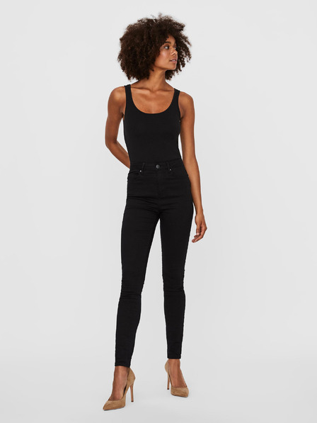 Vero Moda Černé basic tílko VERO MODA Maxi