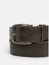 Jack & Jones Tmavě hnědý kožený pásek Jack & Jones Paul