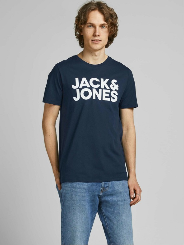 Jack & Jones Tmavě modré tričko Jack & Jones Corp