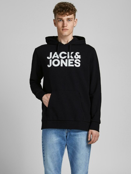 Jack & Jones Černá mikina s kapucí Jack & Jones