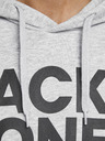 Jack & Jones Světle šedá vzorovaná mikina s kapucí Jack & Jones Corp