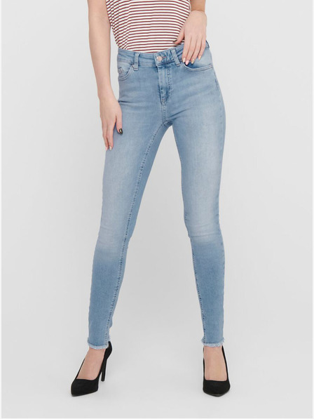 ONLY Modré skinny fit zkrácené džíny ONLY Blush