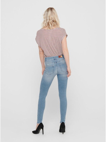 ONLY Modré skinny fit zkrácené džíny ONLY Blush