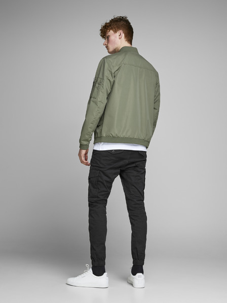 Jack & Jones Černé tapered fit kalhoty Jack & Jones Paul