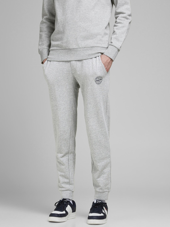Jack & Jones Světle šedé tepláky Jack & Jones Gordon