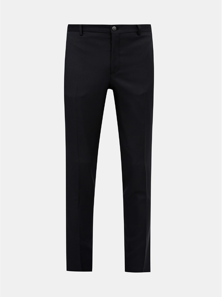 Jack & Jones Černé oblekové slim fit kalhoty s příměsí vlny Jack & Jones Solaris