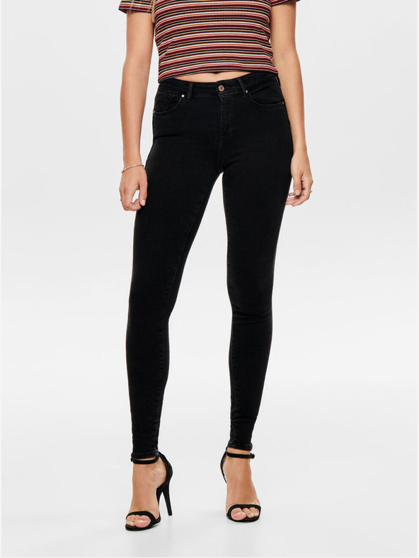 ONLY Černé push up skinny fit džíny ONLY Power