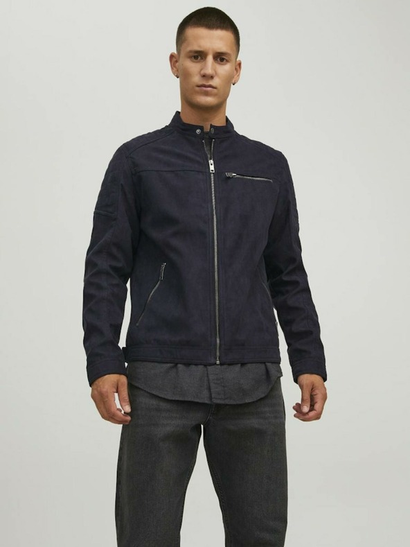 Jack & Jones Černá bunda v semišové úpravě Jack & Jones Rocky