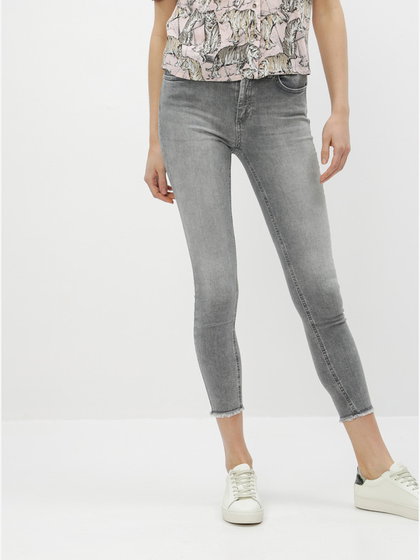 ONLY Šedé zkrácené skinny fit džíny ONLY Blush