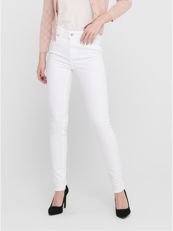 ONLY Bílé dámské skinny fit džíny ONLY Blush