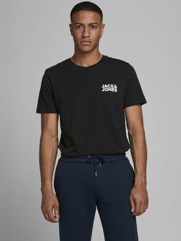 Jack & Jones Černé tričko Jack & Jones Corp