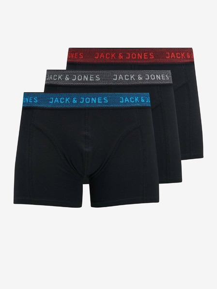 Jack & Jones Sada tří černých boxerek Jack & Jones