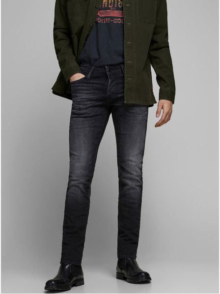 Jack & Jones Černé slim fit džíny Jack & Jones Glenn