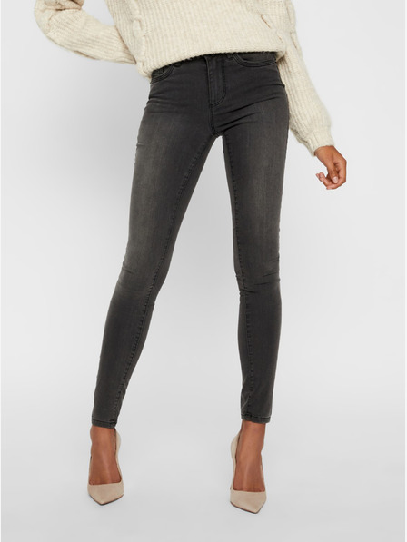 Vero Moda Tmavě šedé skinny fit džíny VERO MODA Tanya