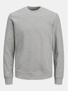 Jack & Jones Světle šedá pánská basic mikina Jack & Jones