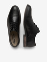 Jack & Jones Černé pánské kožené polobotky Jack & Jones  Raymond