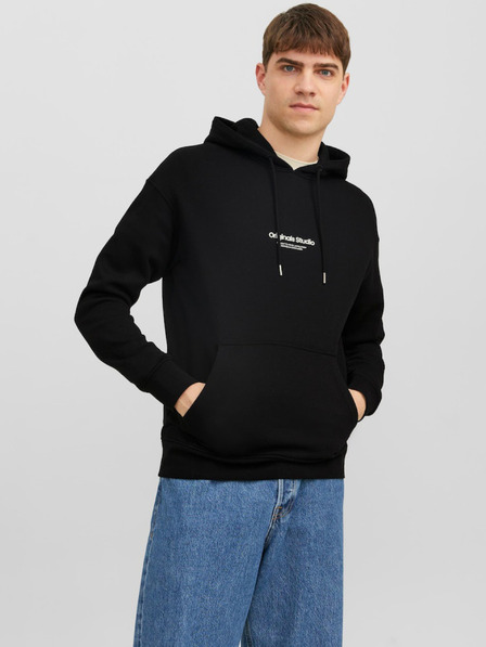 Jack & Jones Černá  pánská mikina s kapucí Jack & Jones Vesterbro
