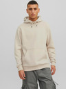Jack & Jones Béžová pánská mikina s kapucí Jack & Jones Bradley