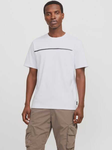Jack & Jones Bílé pánské tričko Jack & Jones Fusion