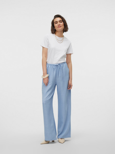 Vero Moda Světle modré dámské široké kalhoty Vero Moda